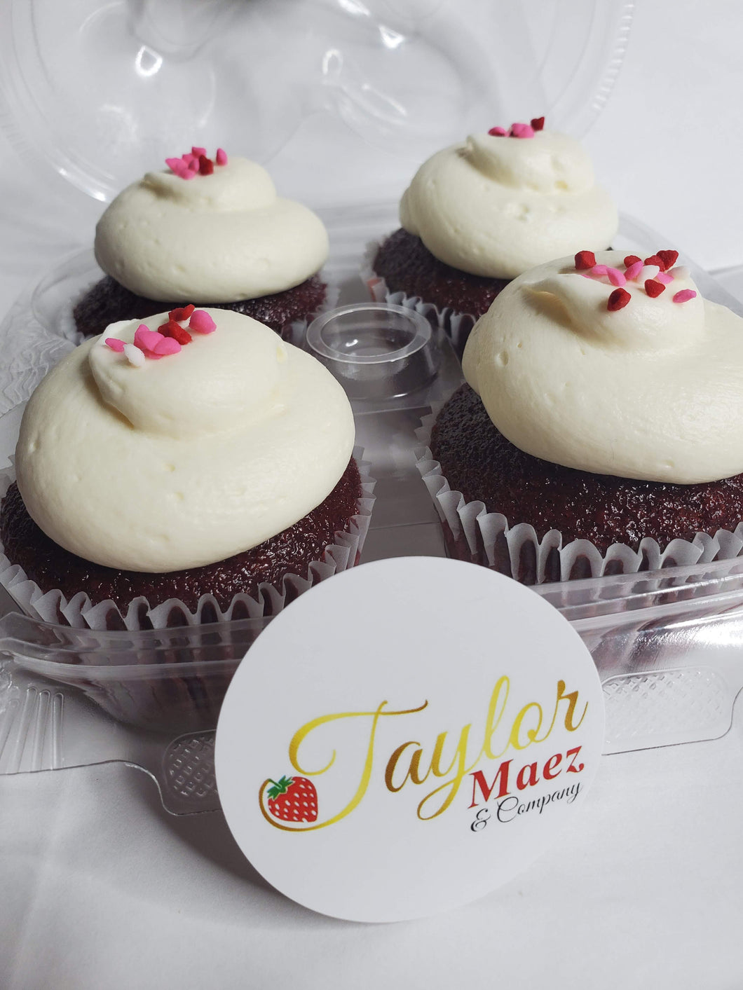 Valentine Red Velvet Cupcakes (4ct.)